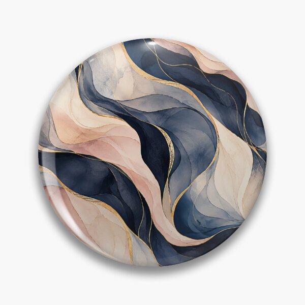 Item preview, Midnight Blush Abstract Marble Waves designed and sold by VibnWalls.