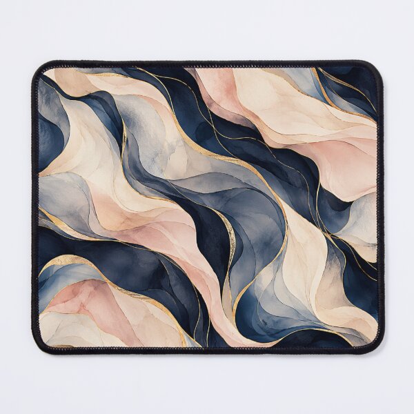 Item preview, Midnight Blush Abstract Marble Waves designed and sold by VibnWalls.