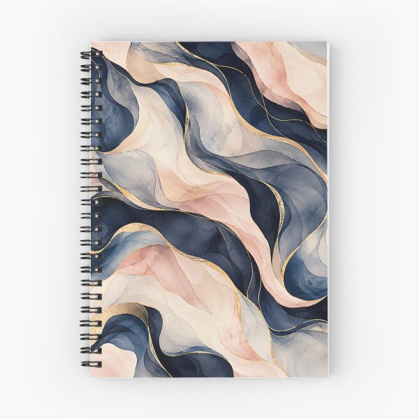 Item preview, Midnight Blush Abstract Marble Waves designed and sold by VibnWalls.
