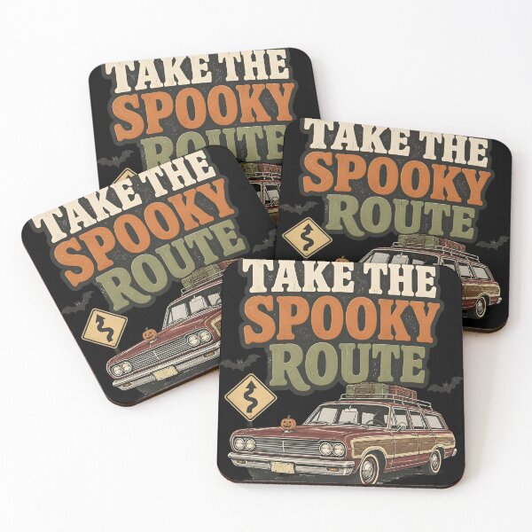 Item preview, Take The Spooky Route Road Trip Halloween Vintage Car designed and sold by LiviuGligoros.