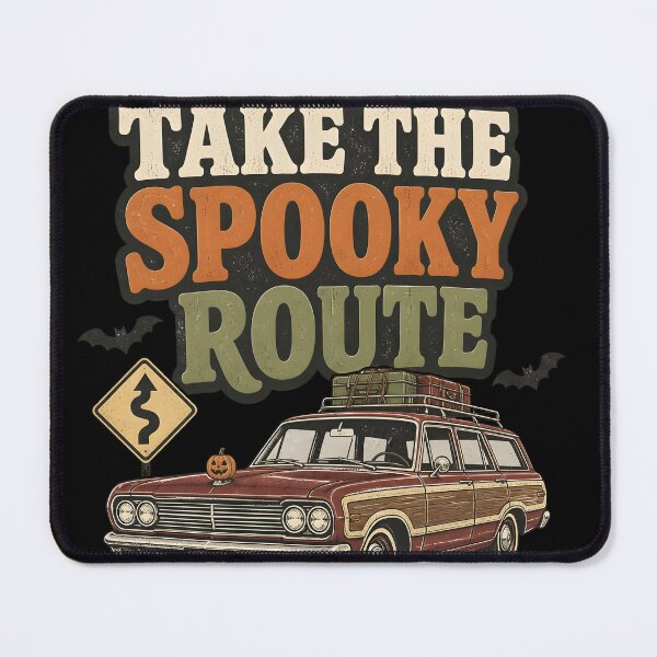 Item preview, Take The Spooky Route Road Trip Halloween Vintage Car designed and sold by LiviuGligoros.