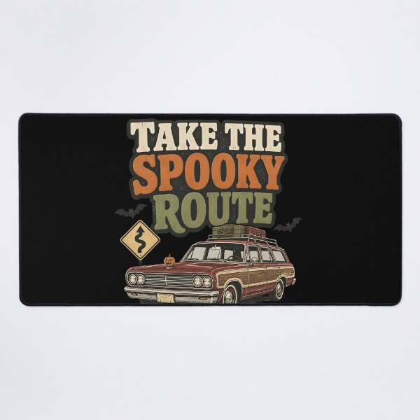 Item preview, Take The Spooky Route Road Trip Halloween Vintage Car designed and sold by LiviuGligoros.
