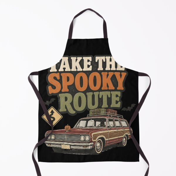Item preview, Take The Spooky Route Road Trip Halloween Vintage Car designed and sold by LiviuGligoros.