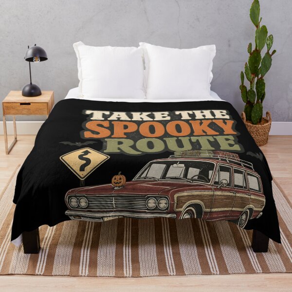 Item preview, Take The Spooky Route Road Trip Halloween Vintage Car designed and sold by LiviuGligoros.