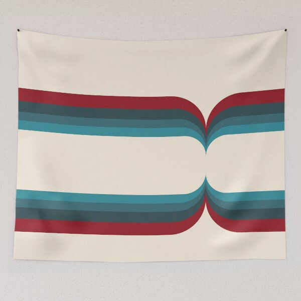 Item preview, Do You Teal Me Retro Stripe Curves designed and sold by steviemonkey.