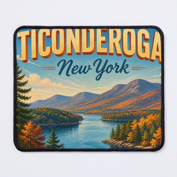 Item preview, Ticonderoga, New York: Scenic Travel Poster designed and sold by LSVart.