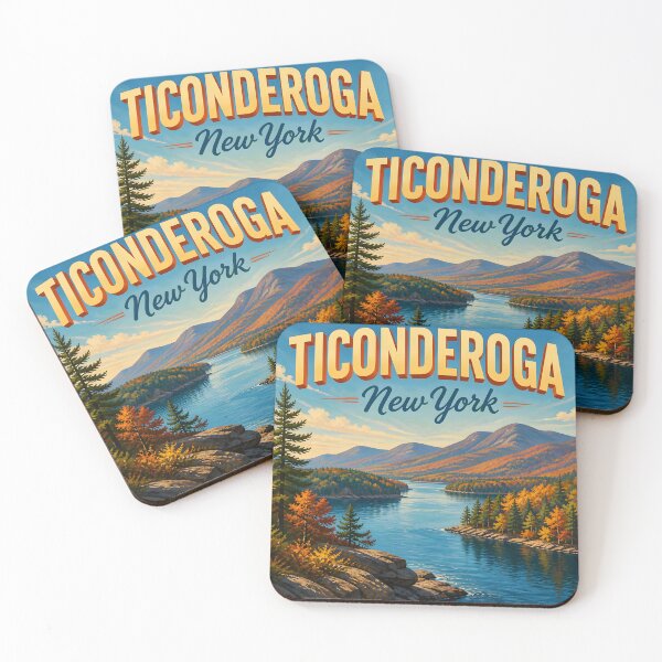 Item preview, Ticonderoga, New York: Scenic Travel Poster designed and sold by LSVart.