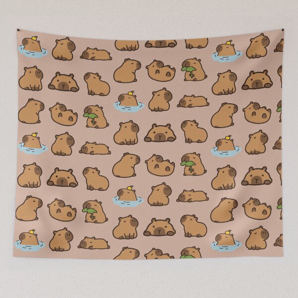 Item preview, Cute Capybara Doodles designed and sold by Doodlywood.