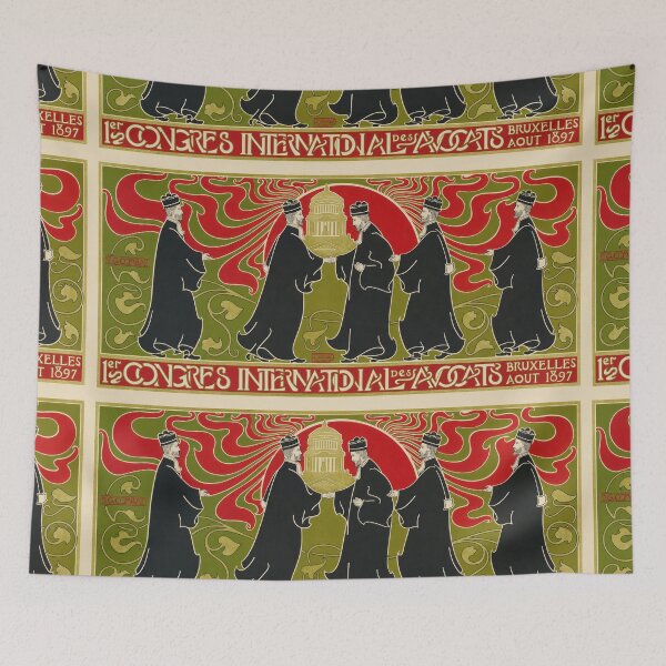 Item preview, International Lawyers Congress Brussels Nouveau 1897 designed and sold by artofuniverse.
