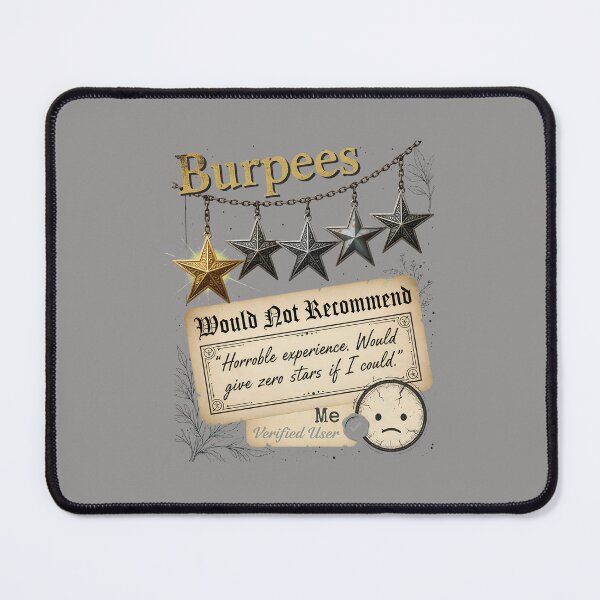 Item preview, Burpees One Star Funny Workout Review T-Shirt-92 designed and sold by AnnaHeupel.
