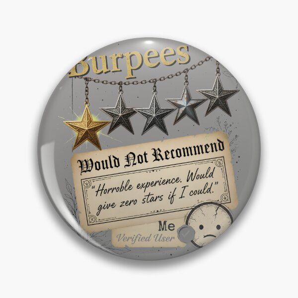 Item preview, Burpees One Star Funny Workout Review T-Shirt-92 designed and sold by AnnaHeupel.