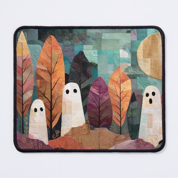 Item preview, Ghosts in Colorful Autumn Forest Textile Art designed and sold by NatureSight.