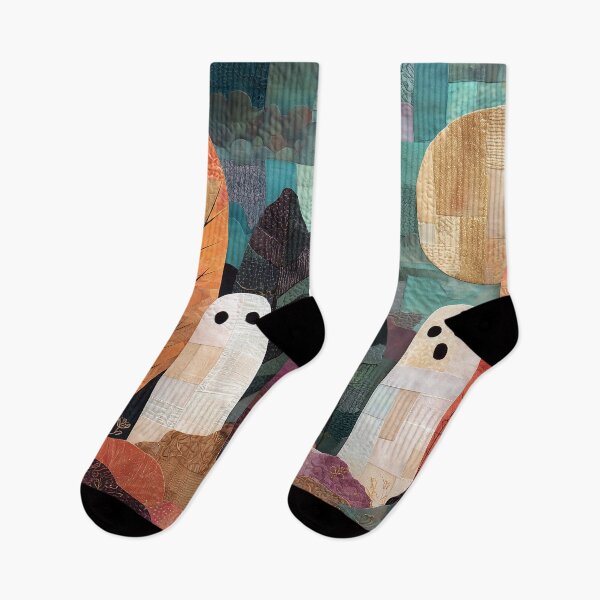 Item preview, Ghosts in Colorful Autumn Forest Textile Art designed and sold by NatureSight.