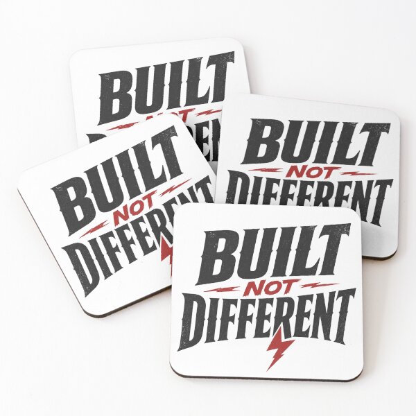 Item preview, Built Different Motivational Gym & Workout Typography designed and sold by Thompika.