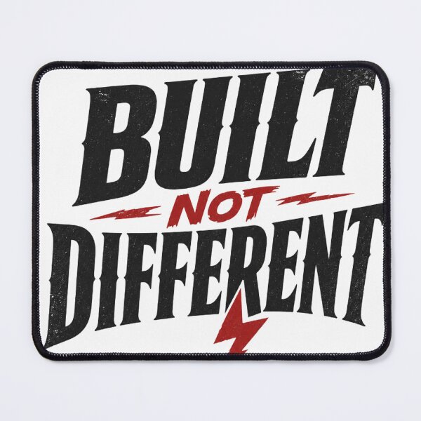 Item preview, Built Different Motivational Gym & Workout Typography designed and sold by Thompika.
