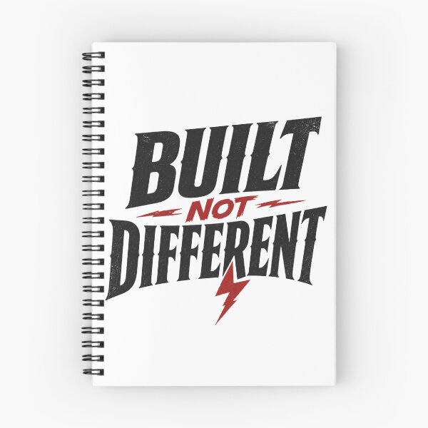 Item preview, Built Different Motivational Gym & Workout Typography designed and sold by Thompika.