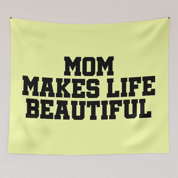 Item preview, Mom Makes Life Beautiful | Best Mom Ever Typography | Mother Love Gift | Proud Mom Family Design designed and sold by 440CREATIVES.