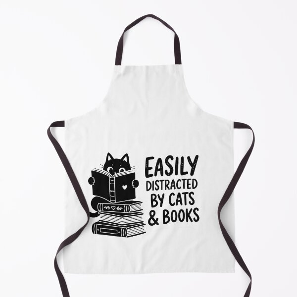 Item preview, Easily Distracted by Cats and Books Cute Cat Lover designed and sold by Beanimilki.