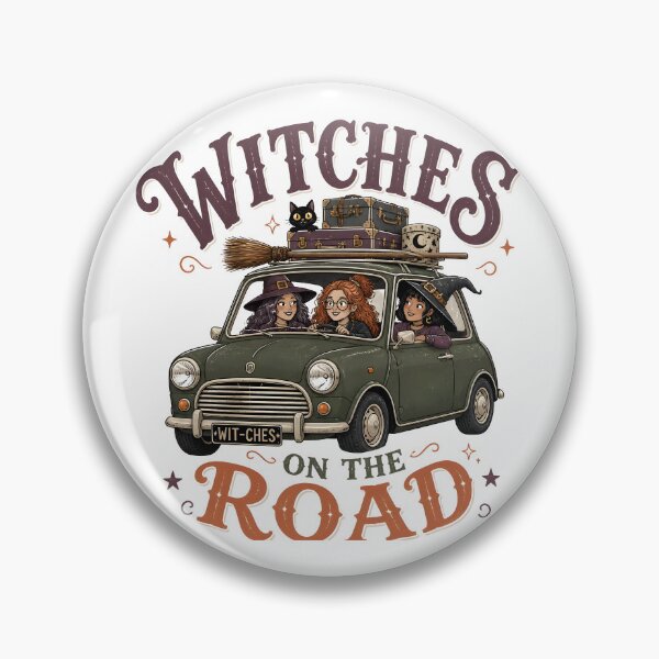Item preview, Witches On The Road Vintage Car Halloween Magic Gift designed and sold by LiviuGligoros.