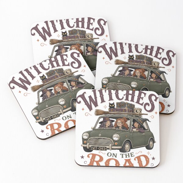 Item preview, Witches On The Road Vintage Car Halloween Magic Gift designed and sold by LiviuGligoros.