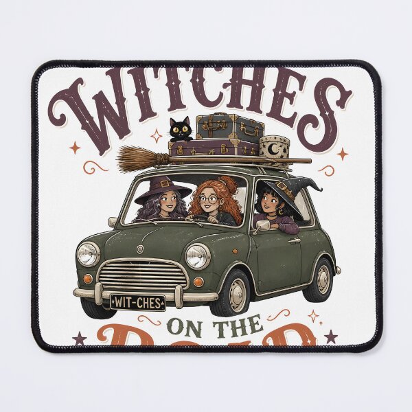 Item preview, Witches On The Road Vintage Car Halloween Magic Gift designed and sold by LiviuGligoros.