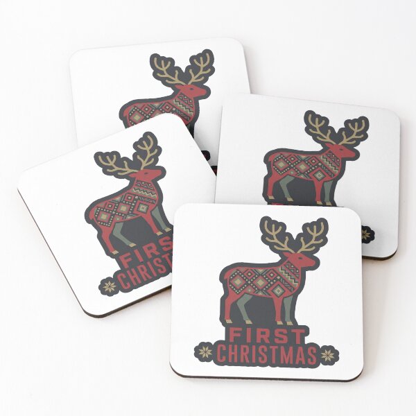Item preview, First Christmas — Scandinavian Folk Reindeer designed and sold by TheCalmEdit.