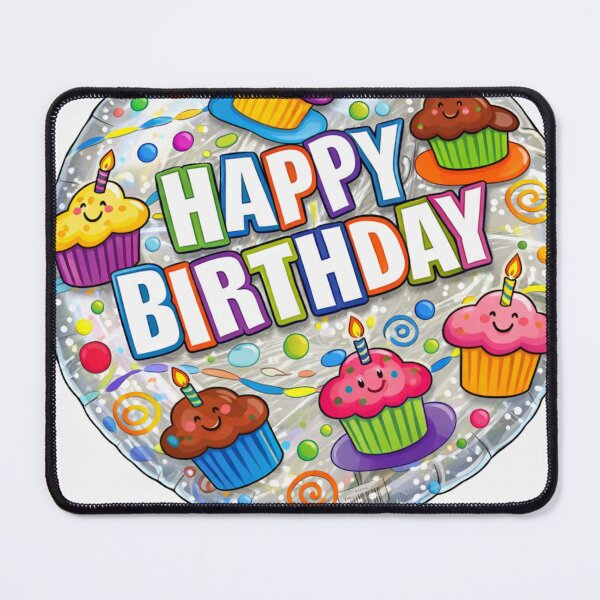Item preview, Colorful Happy Birthday Cupcake Balloon designed and sold by LuxuryApparels.