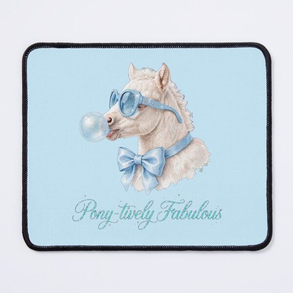 Item preview, Pony-tively Fabulous - Cute Blue Coquette Horse Pony designed and sold by Vibe-Vary.