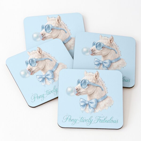 Item preview, Pony-tively Fabulous - Cute Blue Coquette Horse Pony designed and sold by Vibe-Vary.