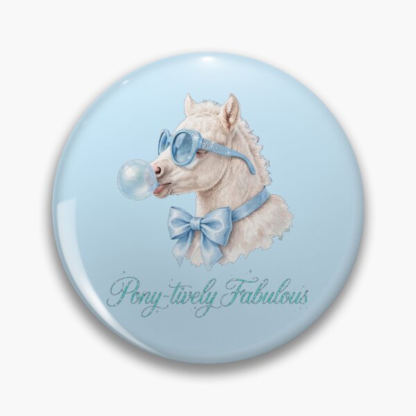 Item preview, Pony-tively Fabulous - Cute Blue Coquette Horse Pony designed and sold by Vibe-Vary.