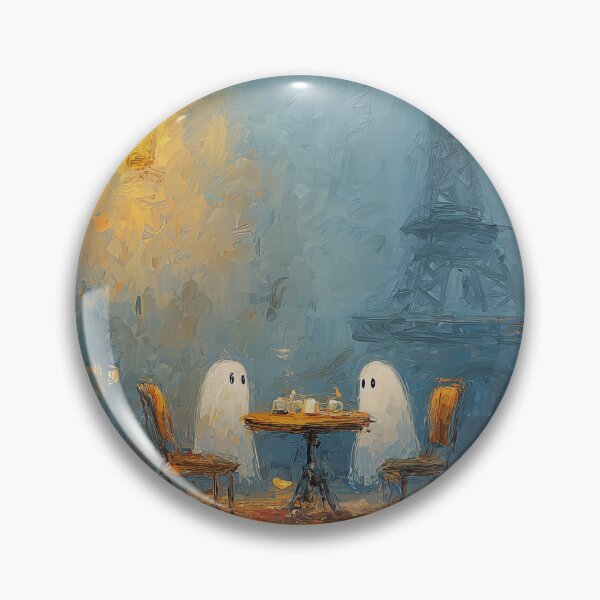 Item preview, Ghosts on Paris Café Date Eiffel Tower Painting designed and sold by NatureSight.
