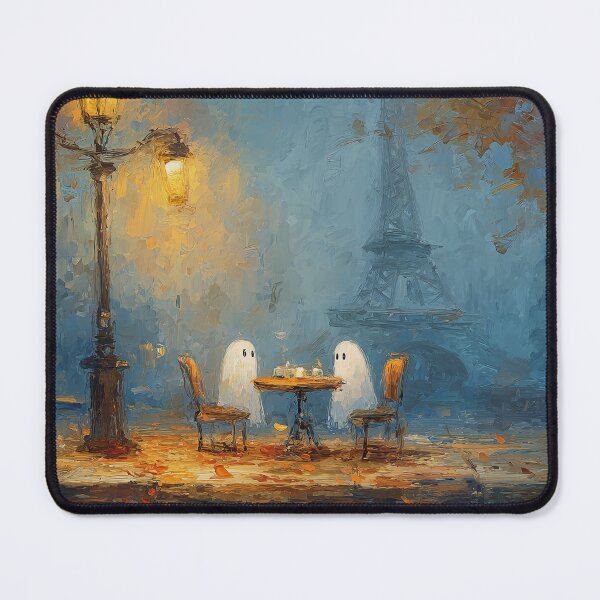 Item preview, Ghosts on Paris Café Date Eiffel Tower Painting designed and sold by NatureSight.