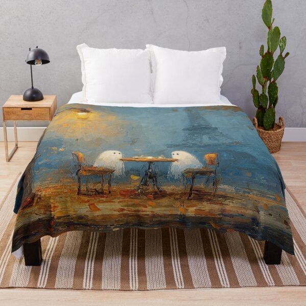 Item preview, Ghosts on Paris Café Date Eiffel Tower Painting designed and sold by NatureSight.