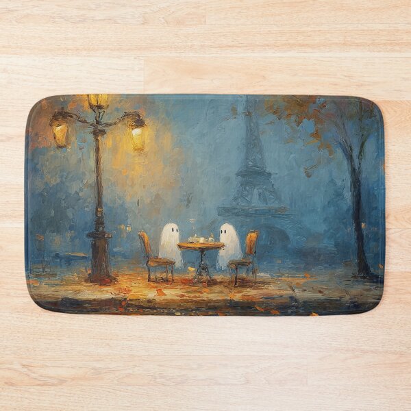 Item preview, Ghosts on Paris Café Date Eiffel Tower Painting designed and sold by NatureSight.