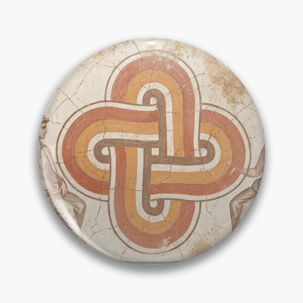 Item preview, Solomon's Knot & Classical Figures - Roman Fresco Art designed and sold by codex antique.
