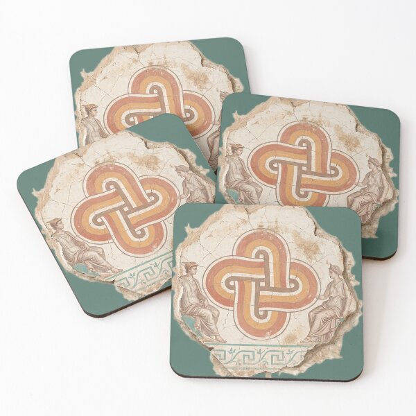 Item preview, Solomon's Knot & Classical Figures - Roman Fresco Art designed and sold by codex antique.