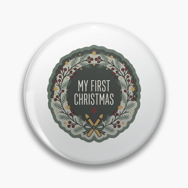 Item preview, My First Christmas — Scandi Folk Wreath Design designed and sold by TheCalmEdit.