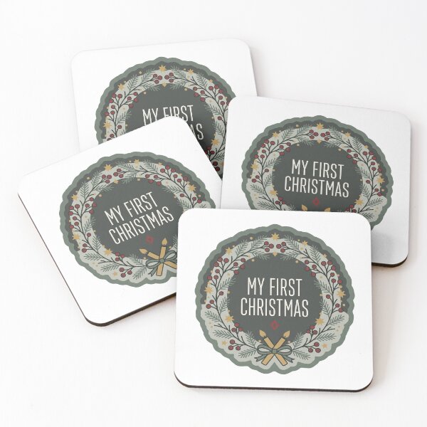 Item preview, My First Christmas — Scandi Folk Wreath Design designed and sold by TheCalmEdit.