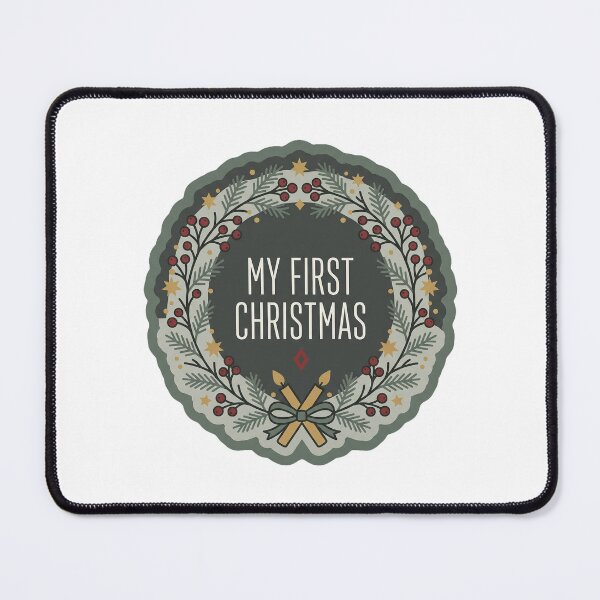 Item preview, My First Christmas — Scandi Folk Wreath Design designed and sold by TheCalmEdit.