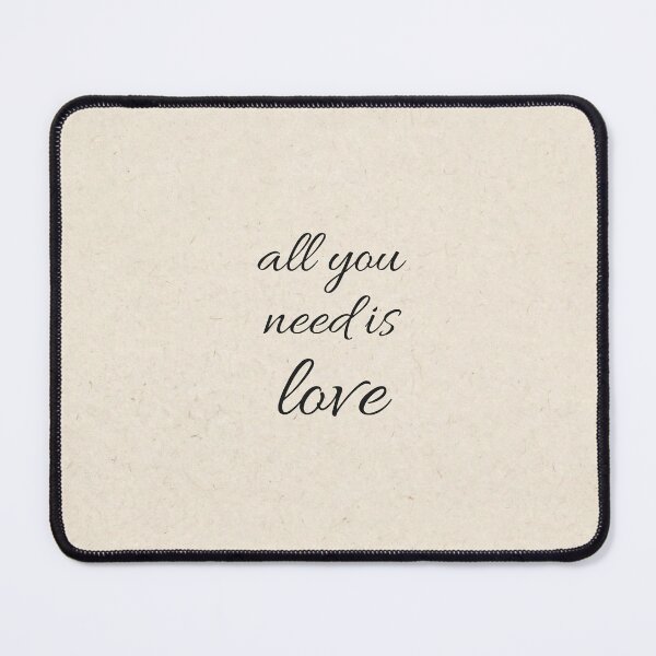 Item preview, All you need is love - Minimalist Typography on Beige craft paper designed and sold by Cloofur.