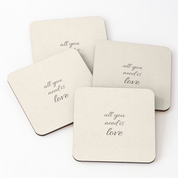 Item preview, All you need is love - Minimalist Typography on Beige craft paper designed and sold by Cloofur.