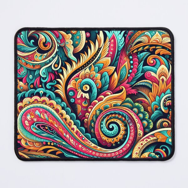 Item preview, Psychedelic Paisley – Colorful Boho Floral Swirl Pattern designed and sold by Apex Designs.