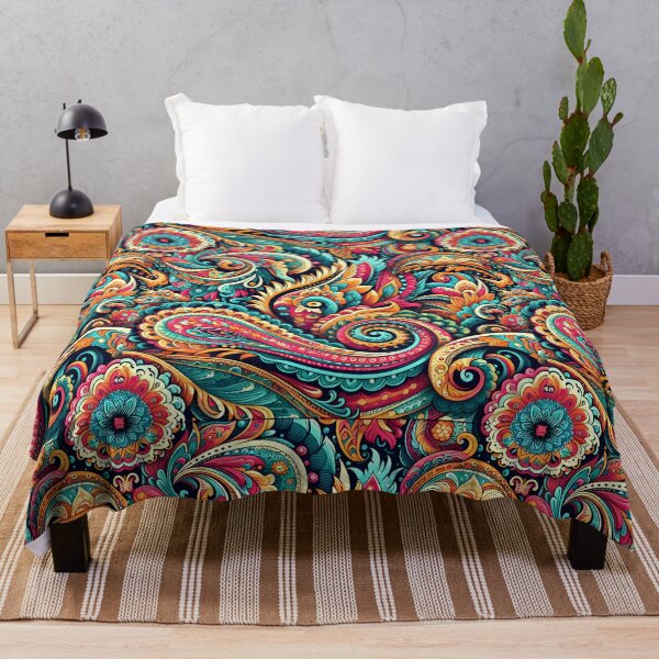 Item preview, Psychedelic Paisley – Colorful Boho Floral Swirl Pattern designed and sold by Apex Designs.