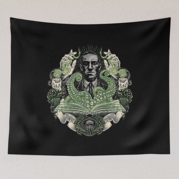 Item preview, HP Lovecraft Cosmic Horror Cthulhu Tentacle Book Design designed and sold by ZephyrCove.