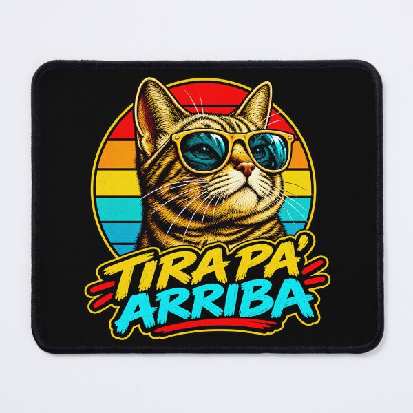 Item preview, Tira Pa Arriba Gato Cool Retro Vintage - Funny Chilean Slang Cat designed and sold by Kittcatking.
