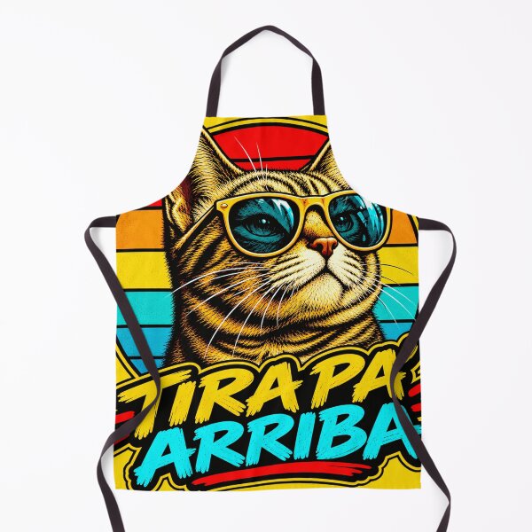 Item preview, Tira Pa Arriba Gato Cool Retro Vintage - Funny Chilean Slang Cat designed and sold by Kittcatking.