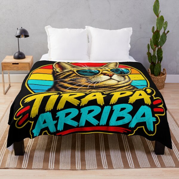 Item preview, Tira Pa Arriba Gato Cool Retro Vintage - Funny Chilean Slang Cat designed and sold by Kittcatking.