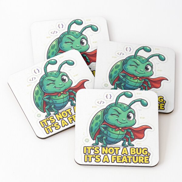 Item preview, It's Not a Bug It's a Feature Sticker designed and sold by KleptoStick.