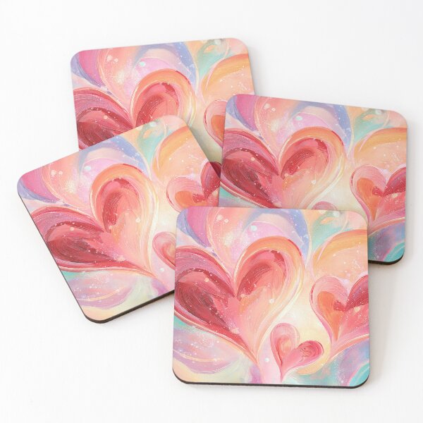 Item preview, Abstract Hearts Colorful Swirl Painting designed and sold by NatureSight.