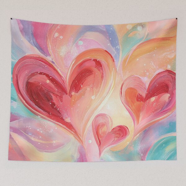 Item preview, Abstract Hearts Colorful Swirl Painting designed and sold by NatureSight.